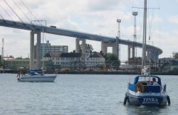 Stralsund, Rügenbrücke mit MISTRAL und TINKA